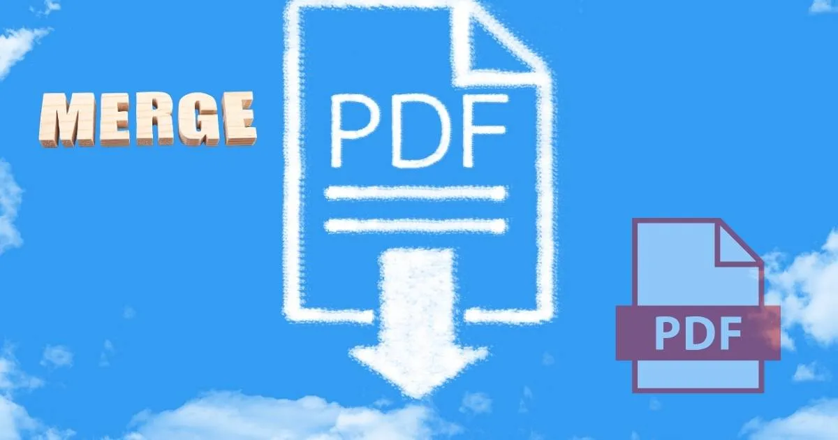 Two PDF documents merging into one